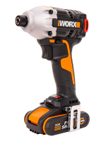 Винтоверт ударный WORX WX261 аккумуляторный 20V 230Нм, бесщеточный, с двумя АКБ на 2Ач и ЗУ