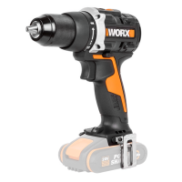 Дрель-шуруповерт аккумуляторная WORX WX102.9, 20В, 60Нм, бесщеточная, без АКБ и ЗУ