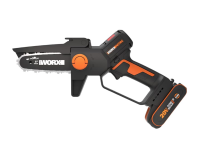 Мини-пила одноручная цепная WORX WG325E аккумуляторная 20V 12 см, бесщеточная, с АКБ на 2Ач и ЗУ в 2А 