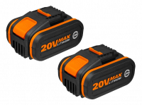 Комплект WORX WA3553.2 20V – два аккумулятора на 4Ач 