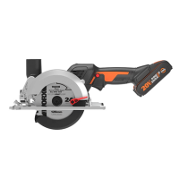 Циркулярная мини-пила WORX SAW WX531 бесщеточная аккумуляторная 20V, с диском 120 мм, с АКБ на 2 Ач и ЗУ 