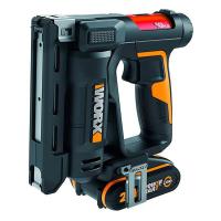Степлер-гвоздезабиватель WORX WX843 аккумуляторный 20V, с АКБ на 2Ач и ЗУ в 2А, в кейсе 
