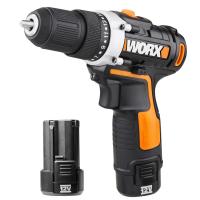 Дрель-шуруповерт WORX WX128.3 аккумуляторная 12V с двумя АКБ на 2Ач и ЗУ, в кейсе