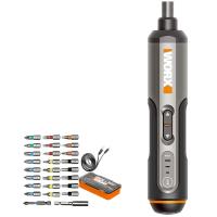 Отвертка WORX WX240 4V 2,5Нм аккумуляторная с USB-переходником для зарядки и набором бит (26 шт)