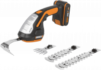 Ножницы для стрижки травы и кустарника WORX WG801E.5 аккумуляторные 20V, с АКБ на 2Ач и ЗУ, с тяпкой 