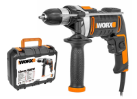 Дрель-шуруповерт ударная WORX WX328 электрическая 220V 800Вт, в кейсе