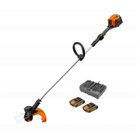 Триммер WORX WG186E, аккумуляторный 40V, 33см, бесщеточный, с двумя АКБ на 4Ач и двойным ЗУ в 2A+2А 