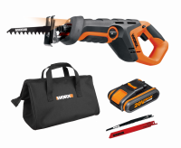 Сабельная пила WORX WX508 аккумуляторная 20V, с АКБ на 2Ач и ЗУ, в сумке 