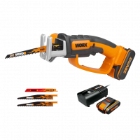 Садовая сабельная пила WORX WG894E.5 аккумуляторная 20V 16мм, с АКБ на 2Ач и ЗУ 