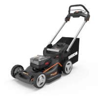 Газонокосилка WORX WG748E аккумуляторная 40V 46 см, бесщеточная, с двумя АКБ на 4Ач и двойным ЗУ в 2A 