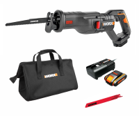 Cабельная пила WORX WX516 аккумуляторная 20V, c АКБ на 4 Ач и ЗУ, в сумке 