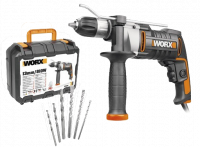 Дрель-шуруповерт ударная WORX WX318 электрическая 220V 810Вт, в кейсе