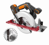Дисковая пила WORX SAW WX530 аккумуляторная 20V 165мм, с АКБ на 2Ач и ЗУ 